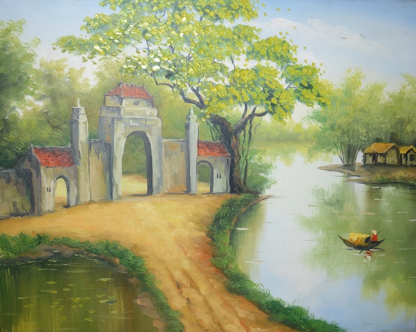 Tranh Sơn Dầu  Đầu Làng